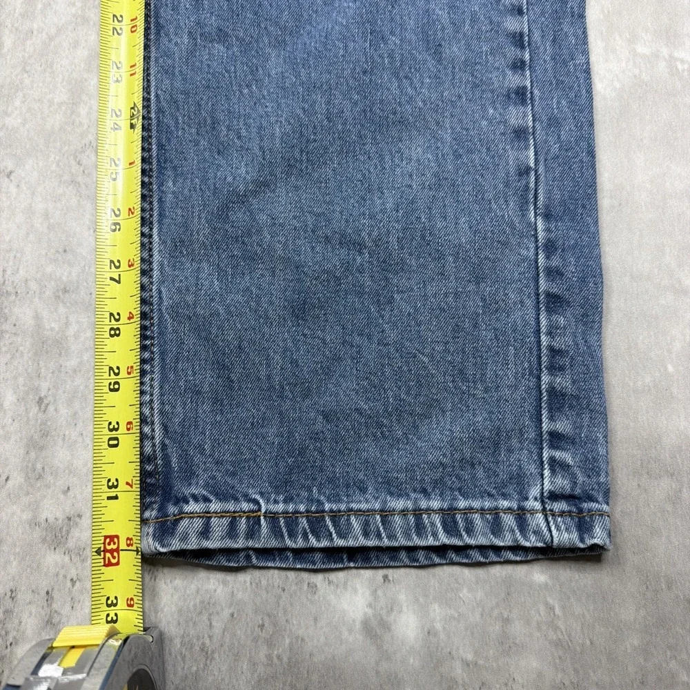 Levi's 505 Jeans Mens 38x32 Blue Regular Fit Straight Leg Medium Wash Denim USA